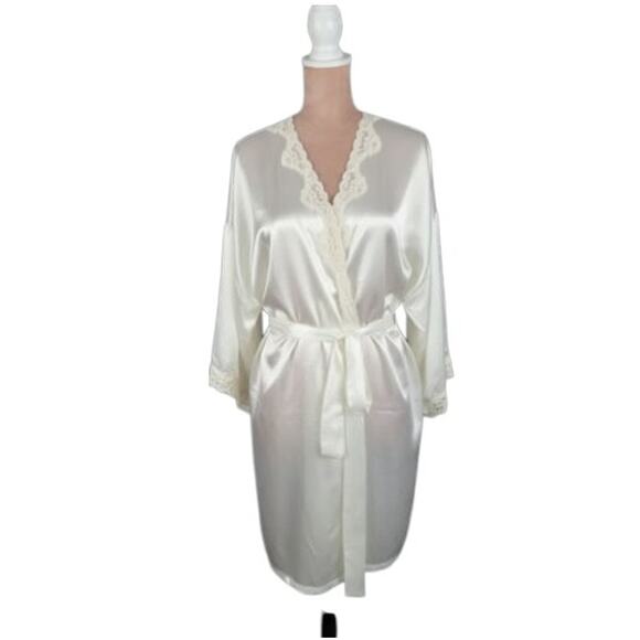 Vintage Victoria's Secret Gold Label Slip and Rob Set Cream Size Large - Picture 2 of 13